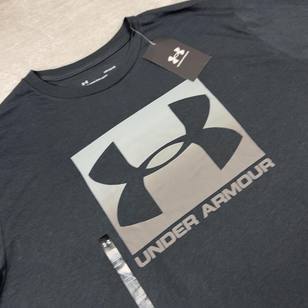 Under Armour T-Shirt Men L Black UA Boxed Sportstyle Loose Logo Tagless NWT
